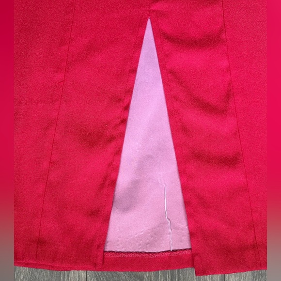 Vintage Scarlett midi dress with elegant waist detailing and back cinch Vtg 9/10 - Picture 9 of 10